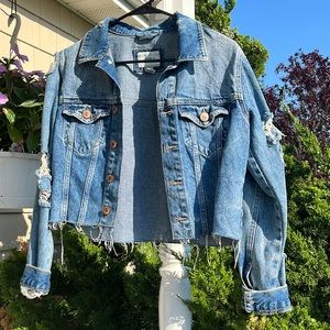 Forever 21 cropped jean jacket